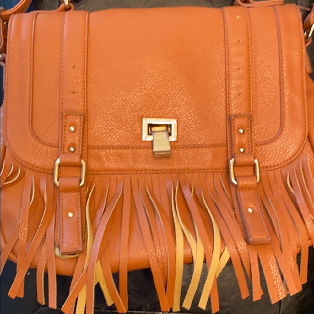 Butter brown faux leather bag